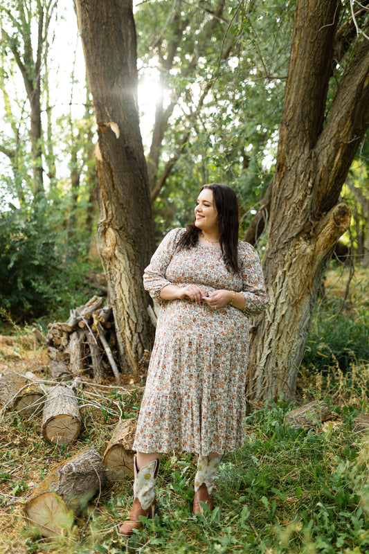 Smocked Floral Dress